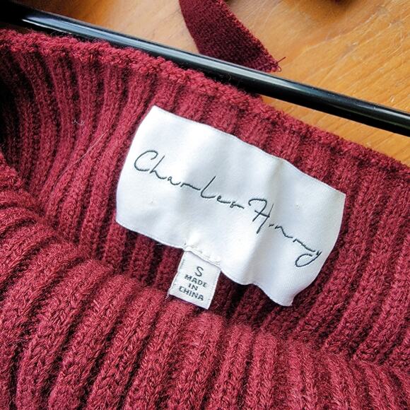 Charles Henry Square Neck Ribbed Mini Sweater Dress - Picture 4 of 4